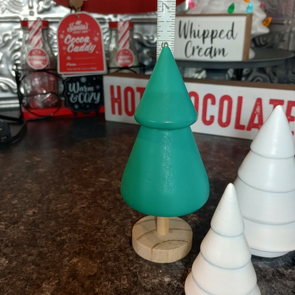 Wooden Miniature Christmas Trees Set Of 3 Target Bullseye Rustic Woodland Decor